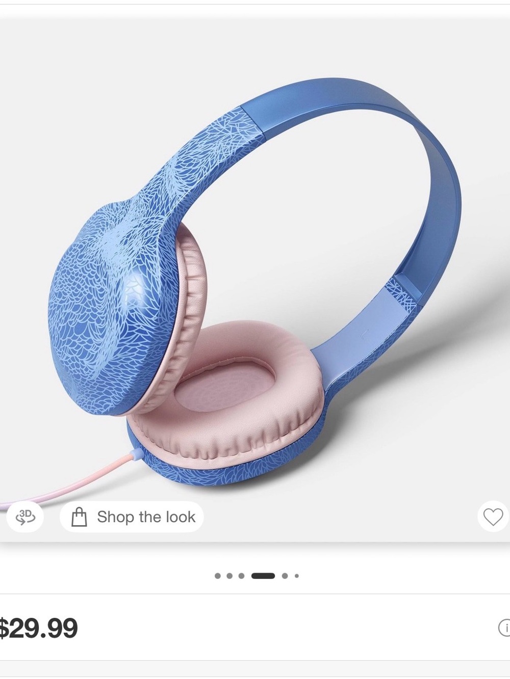heyday Artist Series purple wired headphones